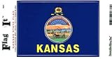Kansas Heavy Duty Vinyl Bumper Sticker (3 x 5 Inches)