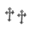 Stud Earrings Sterling Silver - Gothic Cross