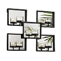 Metal Wall Candle Holder with Mirror