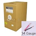 New 500' Roll of Outdoor In Wall In Ceiling Home Audio CL3 Two Conductor 14 Gauge Speaker Wire CL3/2-500-14