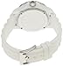 Women's White Ceramic Quartz White Dial Silicone Strap
