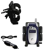 Motorola V555 Fahrzeugs Belüftungshalter mit Autoladegerät inklusive - verwendet Gomadics TipExchange Technology