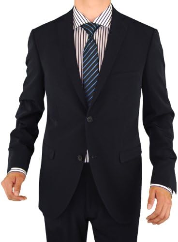 Nicoletti 2 Button Slim Fit Mens Suit Working Button Holes Night Navy