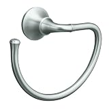 KOHLER K-11277-G Forte traditional Towel Ring, Brushed Chrome