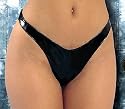 Black Vinyl Thong