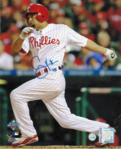 Shane Victorino Signed Phillies 8x10 Photo - 08 WSC
