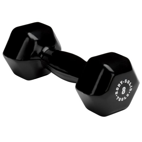 Body Solid Tools BSTVD8 8-Pound Vinyl Dumbbell (Black)