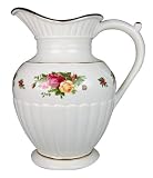 Royal Albert Old Cournty Roses 10-inch Fluted Pitcher