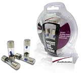 AGU15B - Audiobahn 4 Pieces AGU Fuse Pack with Blown Fuse Blue Lamp Indicator