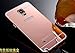 Samsung Note 4 Case,Double-Lin Ultra-thin Luxury Aluminum Metal Mirror PC Back Case Cover for Samsung Galaxy Note 4 N910 (Rose gold)
