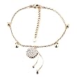 Pugster Beautiful Golden Ankle Bracelet Anklet Swarovski Crystal Lobster Clasp