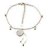 Pugster Beautiful Golden Ankle Bracelet Anklet Swarovski Crystal Lobster Clasp