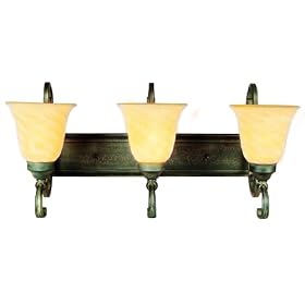 Yosemite Home Decor 82193-3EC Noreen 26.5-Inch 3-Light Bathroom Vanity, Earthtone Crackle