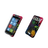 EMPIRE Paint Splatter Design Snap-On Cover Case for HTC HD7