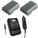SterlingTek's Canon Optura 30 2 Pack Batteries + Charger Combo