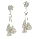 Floral Sterling Silver Calla Lily Flower Drop Earrings