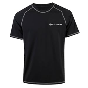 UFC Men's Veloce Short Sleeve Training Top, Black, Large