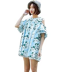 Cotton Off the Shoulder Floral Print  Dress