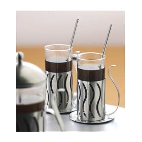 Set of Two Waves Style Irish Coffee Cups