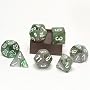 Polyhedral Dice: Gemini 4 Green-Steel w/ White di Chessex