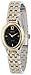 Seiko Women's SUP016 Two-Tone Solar Black Oval Dial Watch