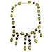 20 Inch Long Peridot Olivine Necklace By Green title=