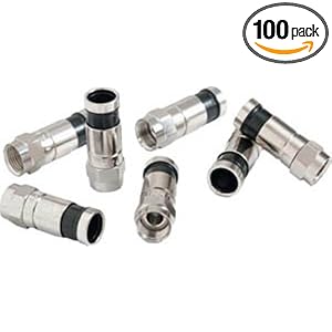 Paladin Tools 9615 SealTite Coax Connectors, F-Series, for RG6 Quad, 100-Pack by Paladin Tools