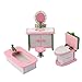 Wooden Dolls House Furniture Set Dollhouse Miniatures Bathroom Set Kids Gift