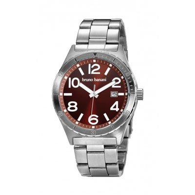 Bruno Banani Herren-Armbanduhr XL Ares Analog Edelstahl BR21027