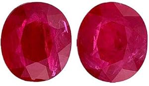 Unbelievable Size! Well Matched Pair of Outstanding GRS Certified Ruby Genuine Gems, Oval Cut, 14.91 carats
