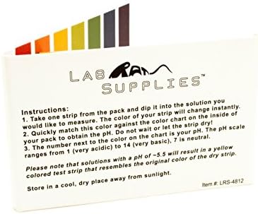 Litmus pH Test Strips, Universal Application (pH 1-14), 20 Packs of 100 Strips