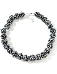 Sterling Silver Peacock Freshwater Pearl 3.5-4mm Necklace, 18 Inches