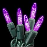 Review VCO  / Club Pack of 420 Purple Commercial 70pc LED M5 Mini Christmas Lights - Green Wire