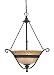 Quoizel GE2826SE Geneva 3-Light Chandelier with Twisted Amber Scavo Glass, Stonehedge