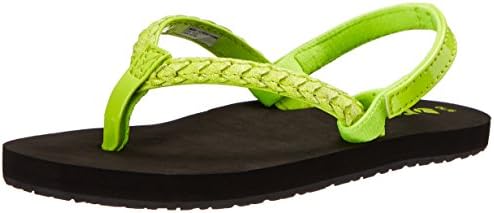 Reef Little Twisted Stars Brights Sandal (Infant/Toddler/Little Kid/Big Kid), Neon Yellow, 3/4 M US Infant