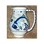 Le Souk Ceramique AF-49 Aqua Fish Large Pitcher 54-oz.