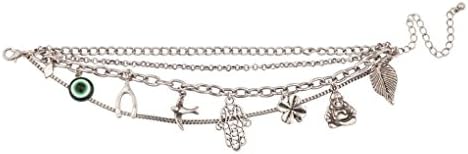 Crystalbella Creative Evil Eye Wishbone Dove Bird Gamsa 4 Four Leaf Clover Buddha Met Gift Jewelry