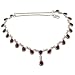 Chain Necklace Garnet Gemstone Jewelry 15 inches (gnklc292)