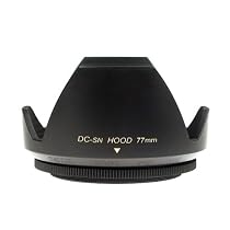Mennon DC-sn 77 Improved Screw Mount 77mm Flower Lens Hood with Cap, Black
