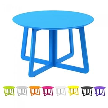 Table basse ronde Disco colors UNE EXCLU ATYLIA Couleur Verte Matière MDF