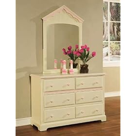 Doll House Chest And Mirror Set, SET, ANTIQUE WHITE by Home Decorators Collection