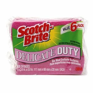 Scotch-Brite Delicate Duty Scrub Sponge 6 ct (Quantity of 5)