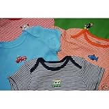 Carters Stripes/Solid 5 Pack Wiggle In Bodysuits (Newborn)