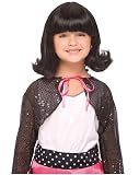Girls Black 50's Flip Wig for Child Halloween Costume