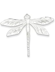 Sterling Silver Satin Finish D/C Dragonfly Pin. Metal Wt- 5g