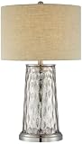 Mercury Glass Tapered Cylinder Table Lamp