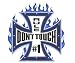 Sporting Goods : Blue Flames Maltese Cross Window Decals/Stickers Rule #1 Don't Touch the ride!