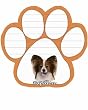 Papillon Dog Paw Magnetic Note Pads