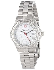 Wenger Womens 70209 Standard Issue White Dial Steel Bracelet Watch