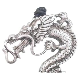 Giant Bearded Dragon Pewter Pendant Necklace